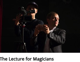 The French magician Boris Wild performing his lecture for magicians